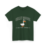 Silly Goose On The Loose Goose T-Shirt - Forest Green