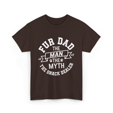 Fur Dad Myth Snack Dealer T-Shirt - Dark Chocolate