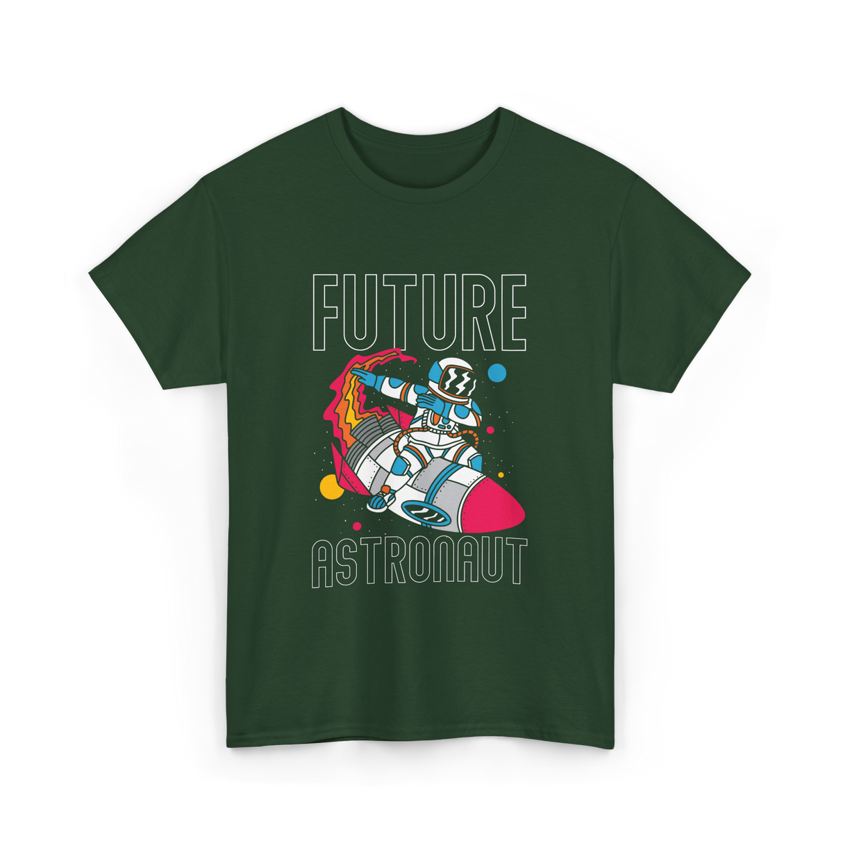 Future Astronaut Space Exploration T-Shirt - Forest Green