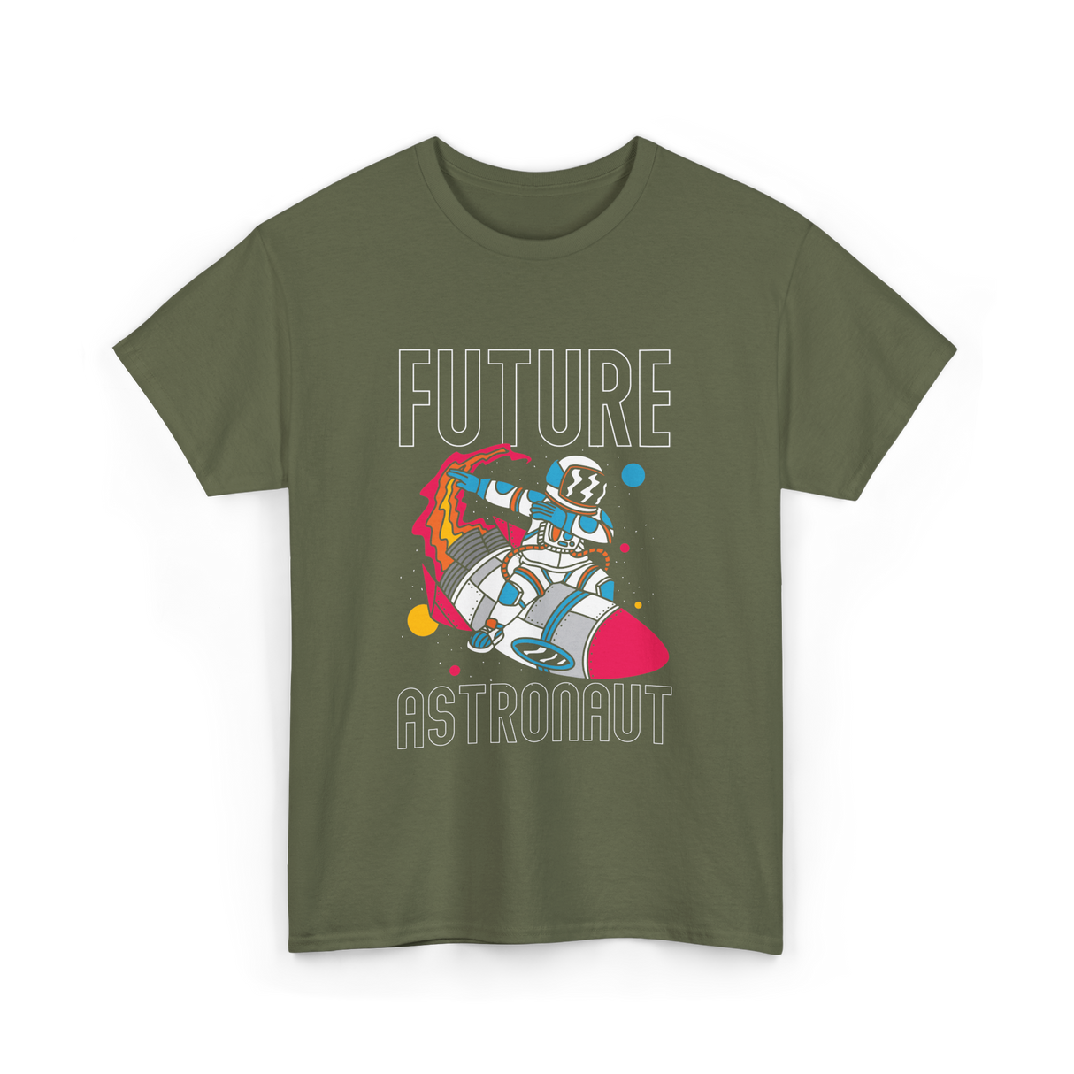 Future Astronaut Space Exploration T-Shirt - Military Green