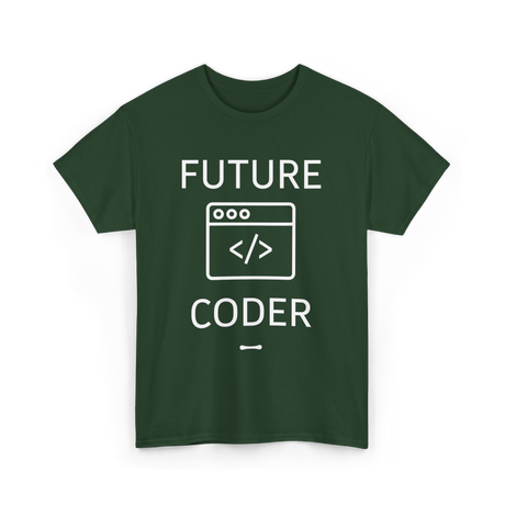 Future Coder Coding Student T-Shirt - Forest Green