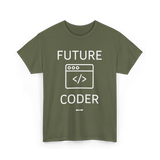 Future Coder Coding Student T-Shirt - Military Green