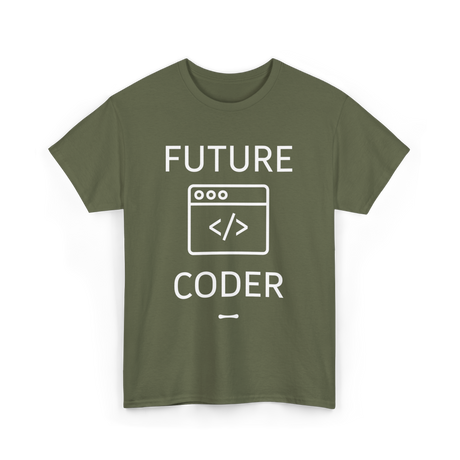 Future Coder Coding Student T-Shirt - Military Green