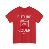 Future Coder Coding Student T-Shirt - Red