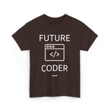 Future Coder Coding Student T-Shirt - Dark Chocolate