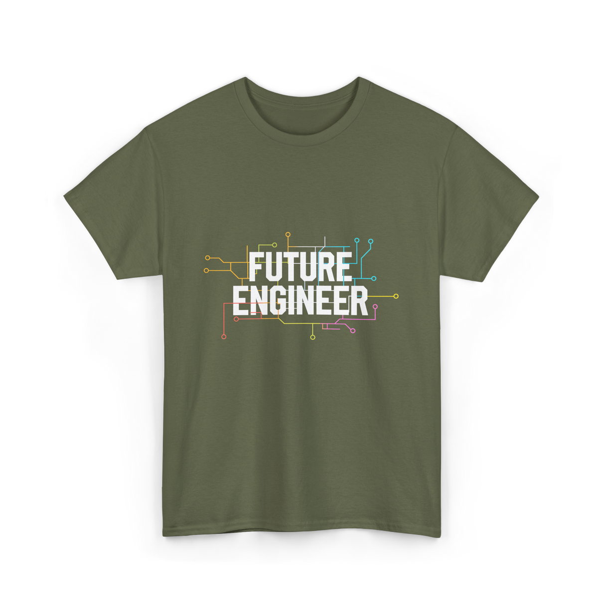 Future Engineer Engineering Electronics T-Shirt - Military Green