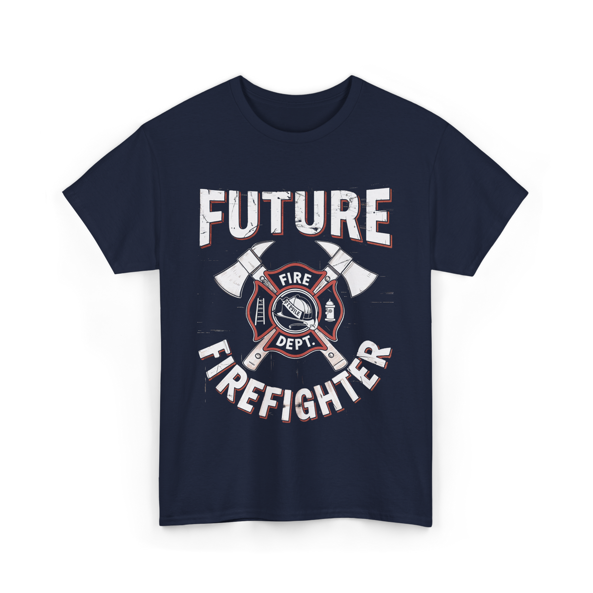 Future Firefighter Fire Dept Firefighting T-Shirt - Navy