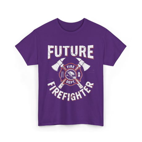 Future Firefighter Fire Dept Firefighting T-Shirt - Purple