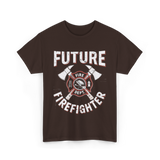 Future Firefighter Fire Dept Firefighting T-Shirt - Dark Chocolate