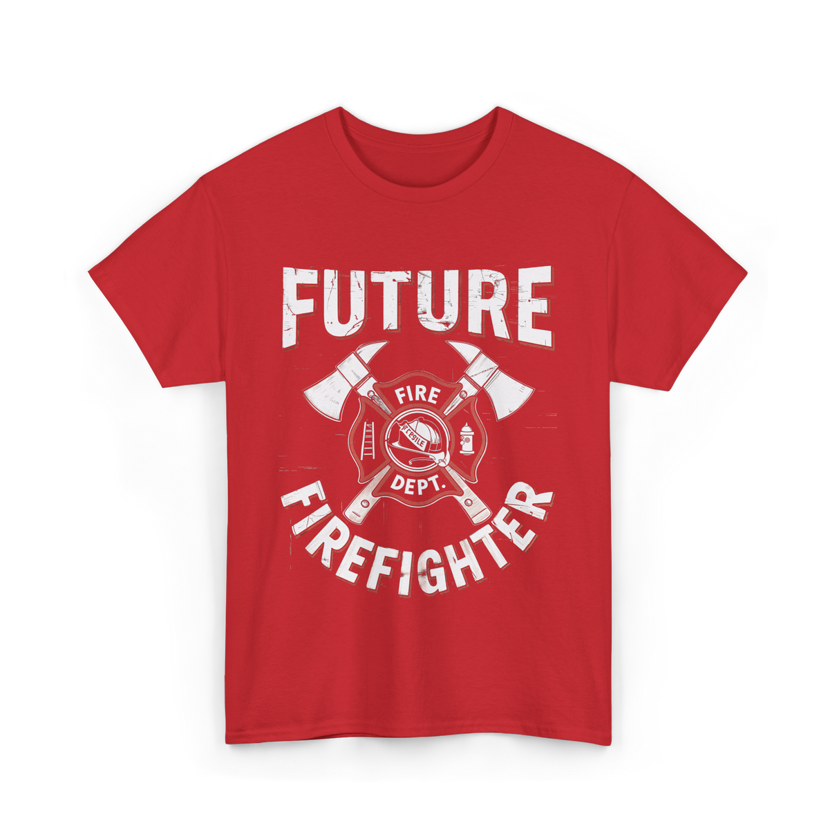 Future Firefighter Fire Dept Firefighting T-Shirt - Red