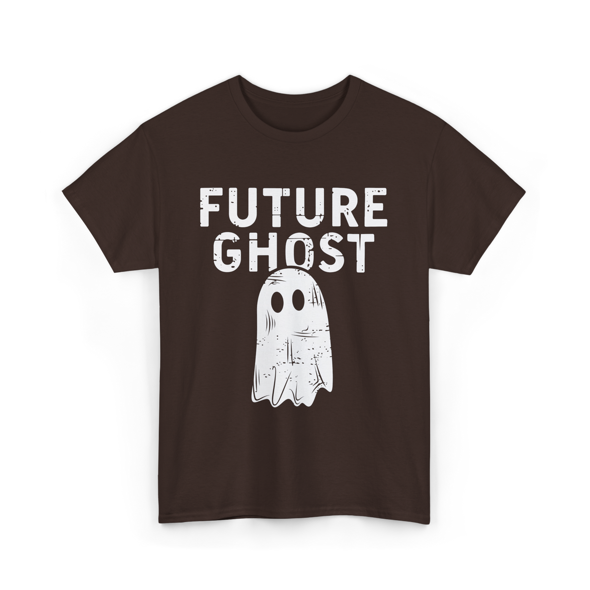 Future Ghost Halloween Costume T-Shirt - Dark Chocolate