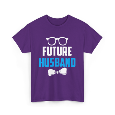 Future Husband Groom Sayings T-Shirt - Purple