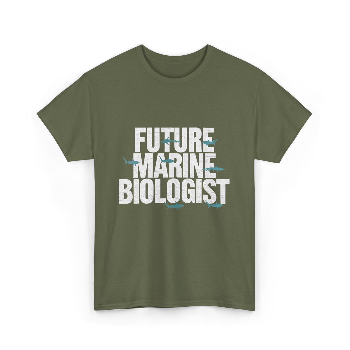 Future Marine Biologist Marine Biology T-Shirt - Military Green