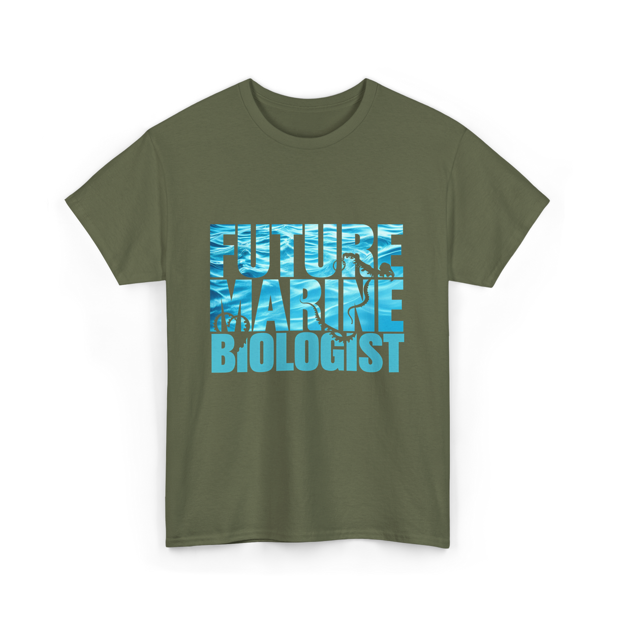 Future Marine Biologist Marine Biology T-Shirt - Military Green