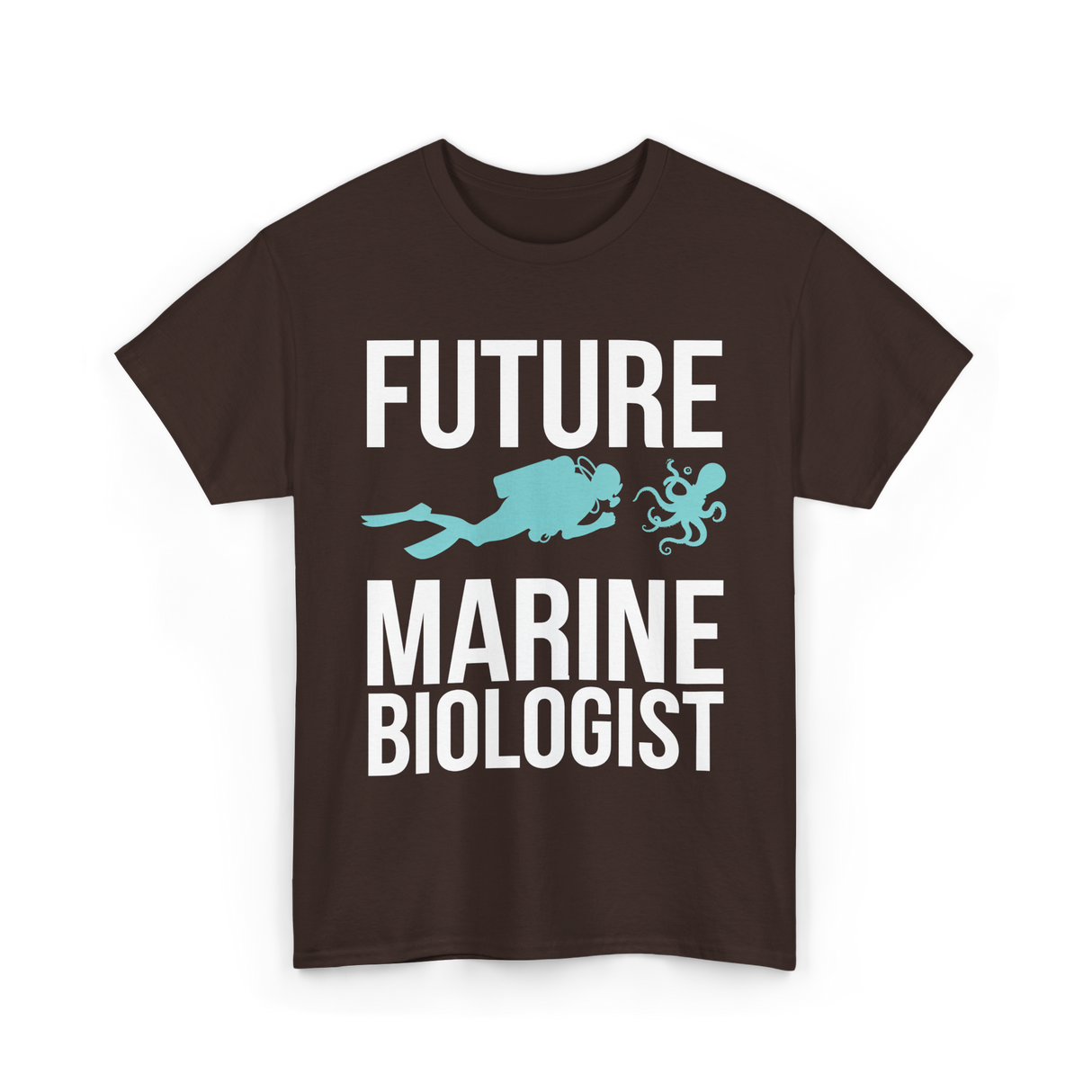 Future Marine Biologist Marine Biology T-Shirt - Dark Chocolate