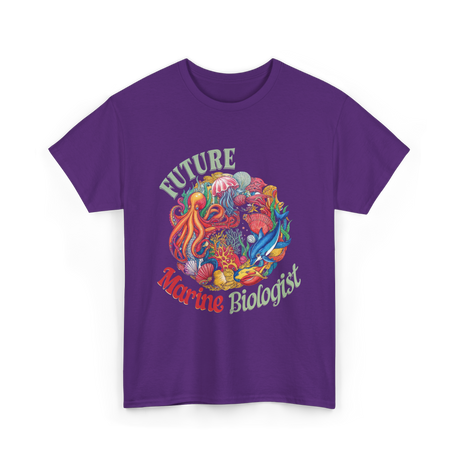 Future Marine Biologist Ocean Life T-Shirt - Purple