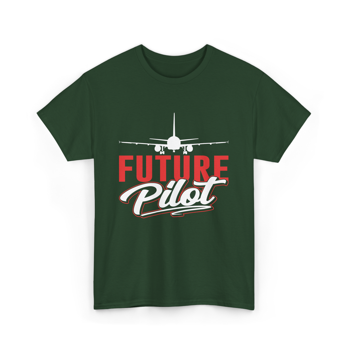 Future Pilot Aviation Pilot T-Shirt - Forest Green