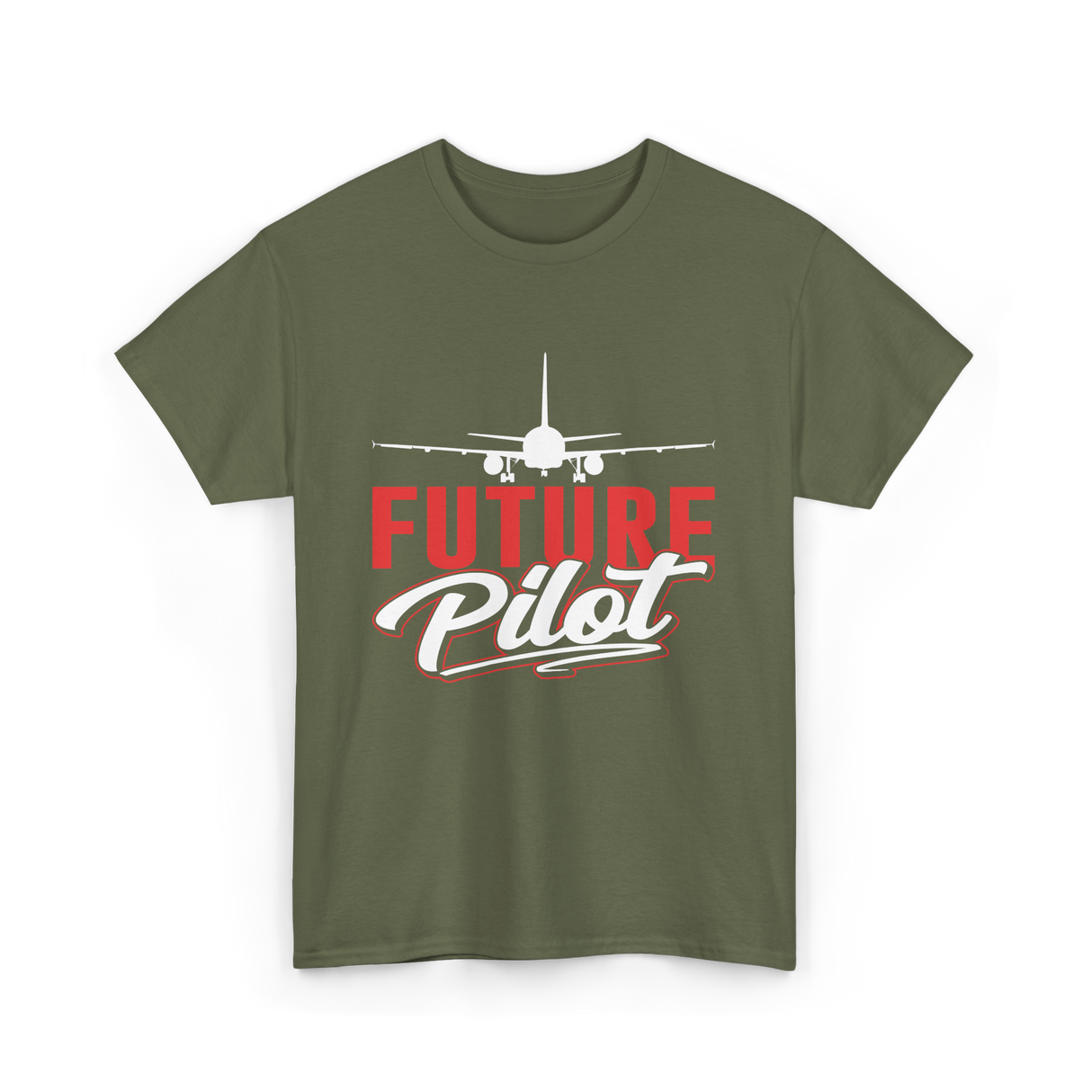 Future Pilot Aviation Pilot T-Shirt - Military Green