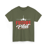 Future Pilot Aviation Pilot T-Shirt - Military Green