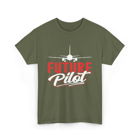 Future Pilot Aviation Pilot T-Shirt - Military Green