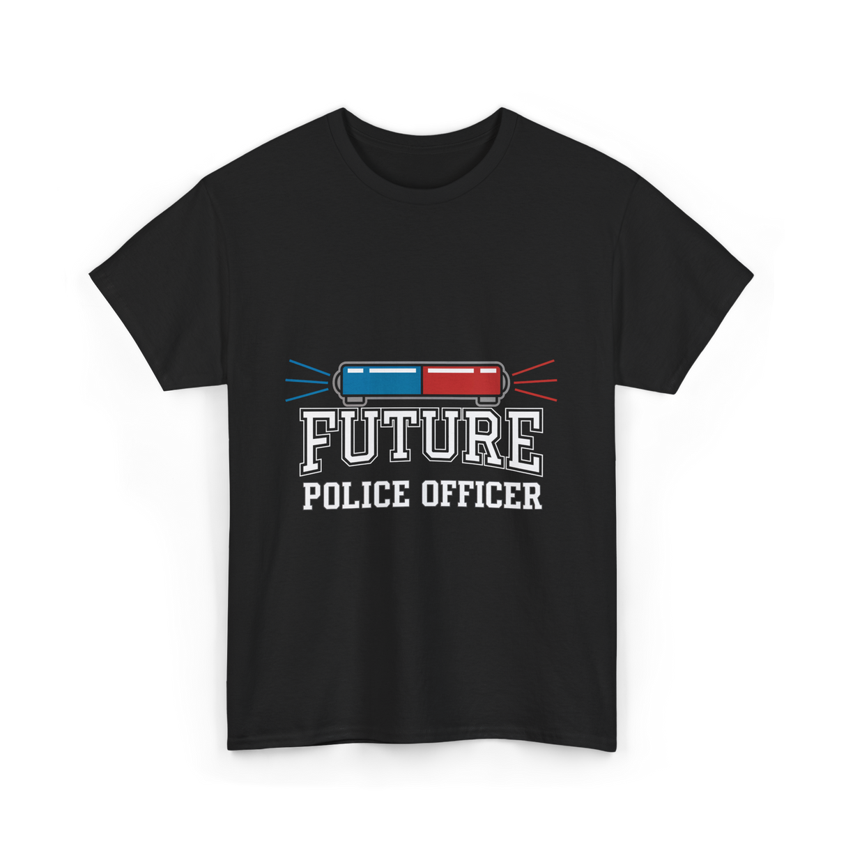 Future Police Officer Police Career T-Shirt - Black