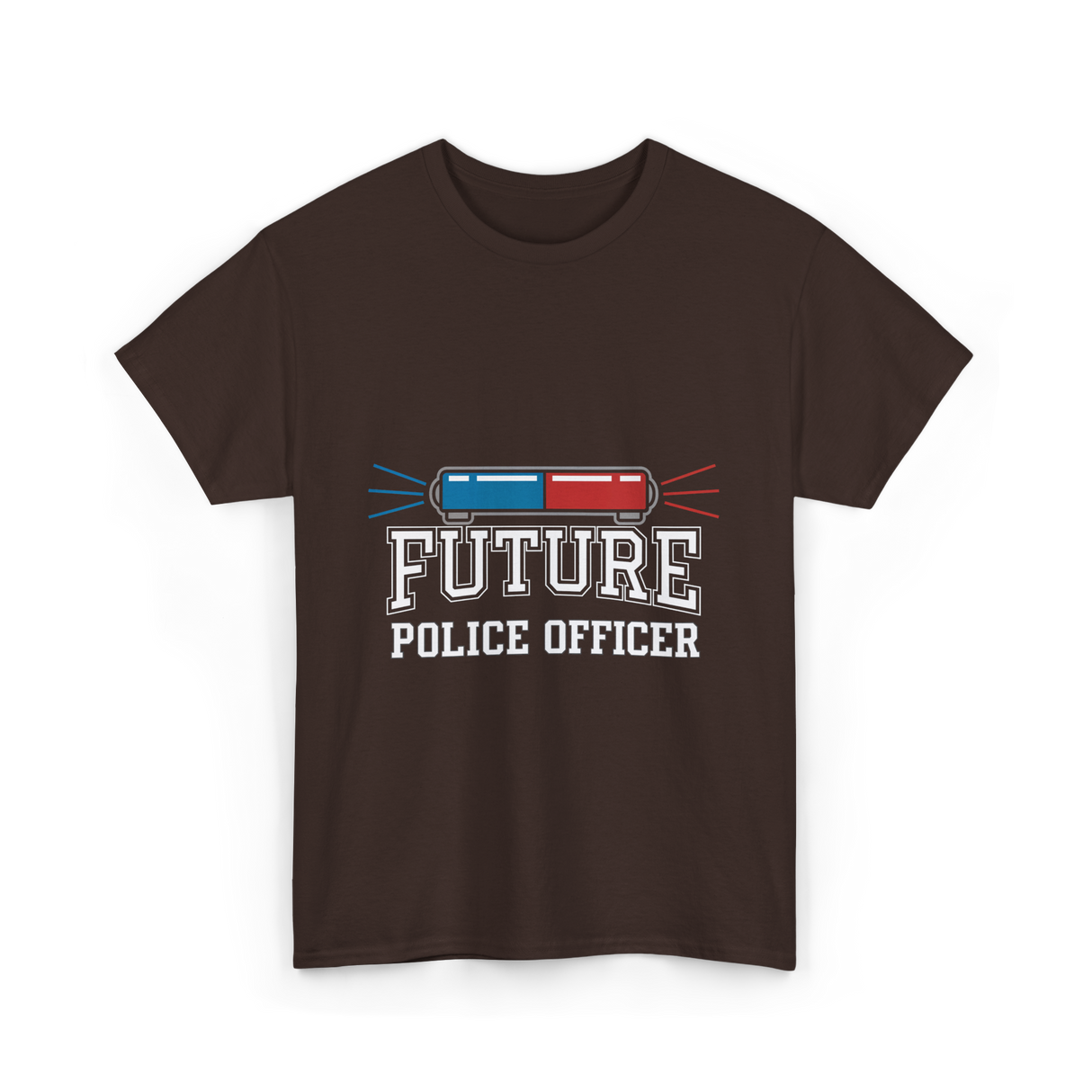 Future Police Officer Police Career T-Shirt - Dark Chocolate