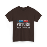 Future Police Officer Police Career T-Shirt - Dark Chocolate