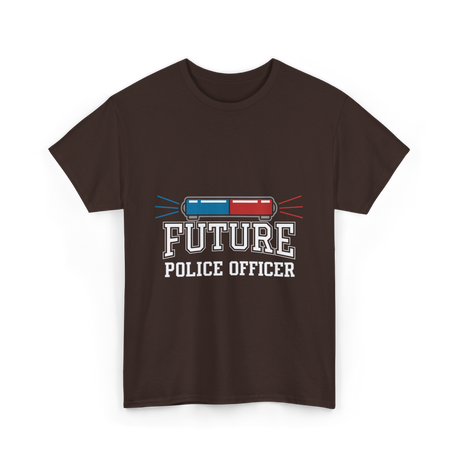 Future Police Officer Police Career T-Shirt - Dark Chocolate