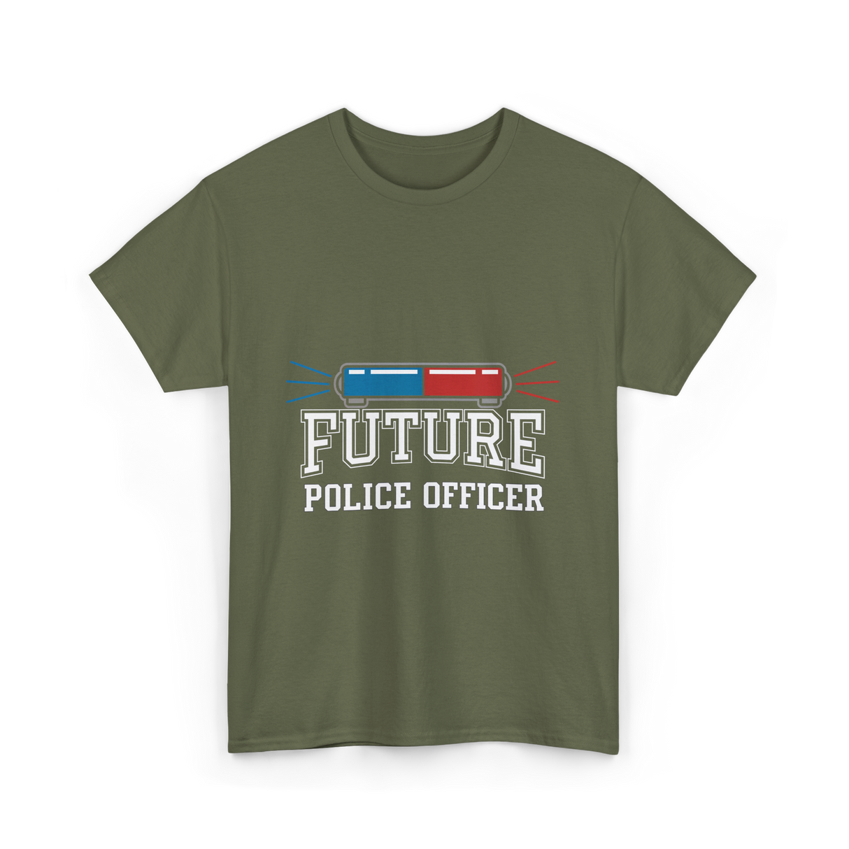 Future Police Officer Police Career T-Shirt - Military Green