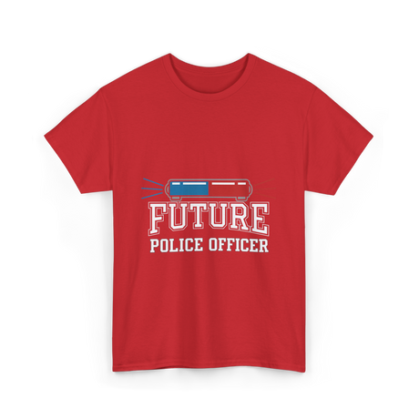 Future Police Officer Police Career T-Shirt - Red