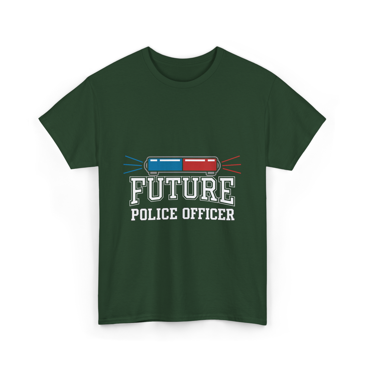 Future Police Officer Police Career T-Shirt - Forest Green