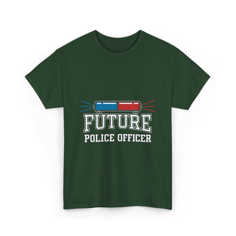 Future Police Officer Police Career T-Shirt - Forest Green