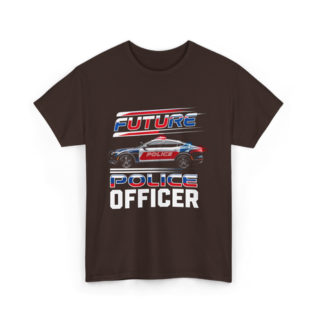 Future Police Officer Police Officer T-Shirt - Dark Chocolate