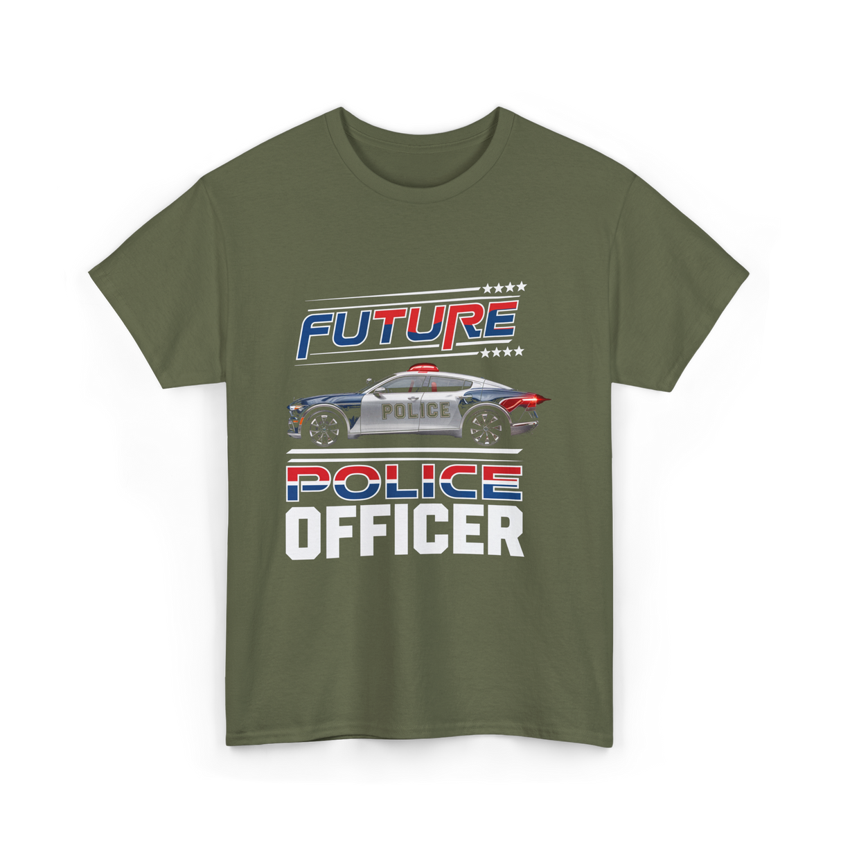 Future Police Officer Police Officer T-Shirt - Military Green