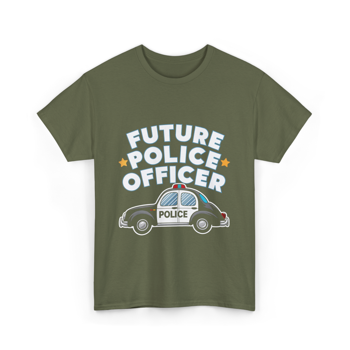 Future Police Officer Police T-Shirt - Military Green