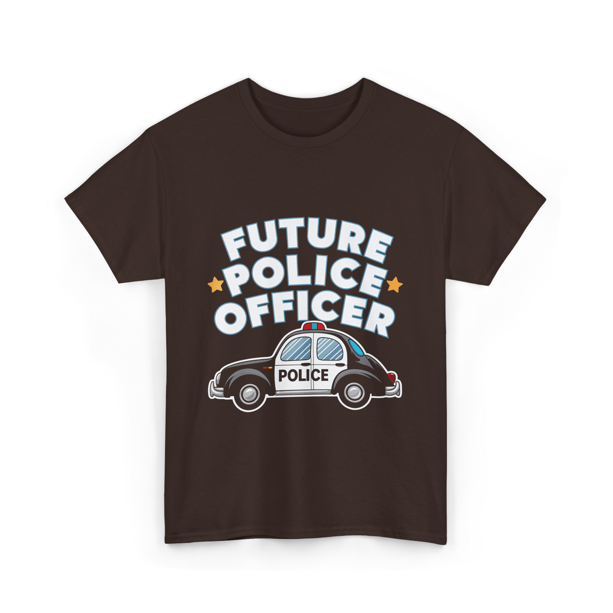 Future Police Officer Police T-Shirt - Dark Chocolate