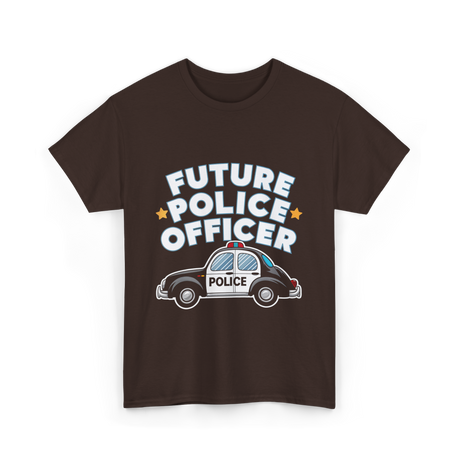 Future Police Officer Police T-Shirt - Dark Chocolate