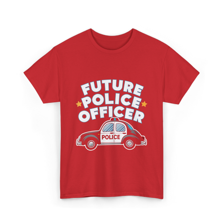 Future Police Officer Police T-Shirt - Red