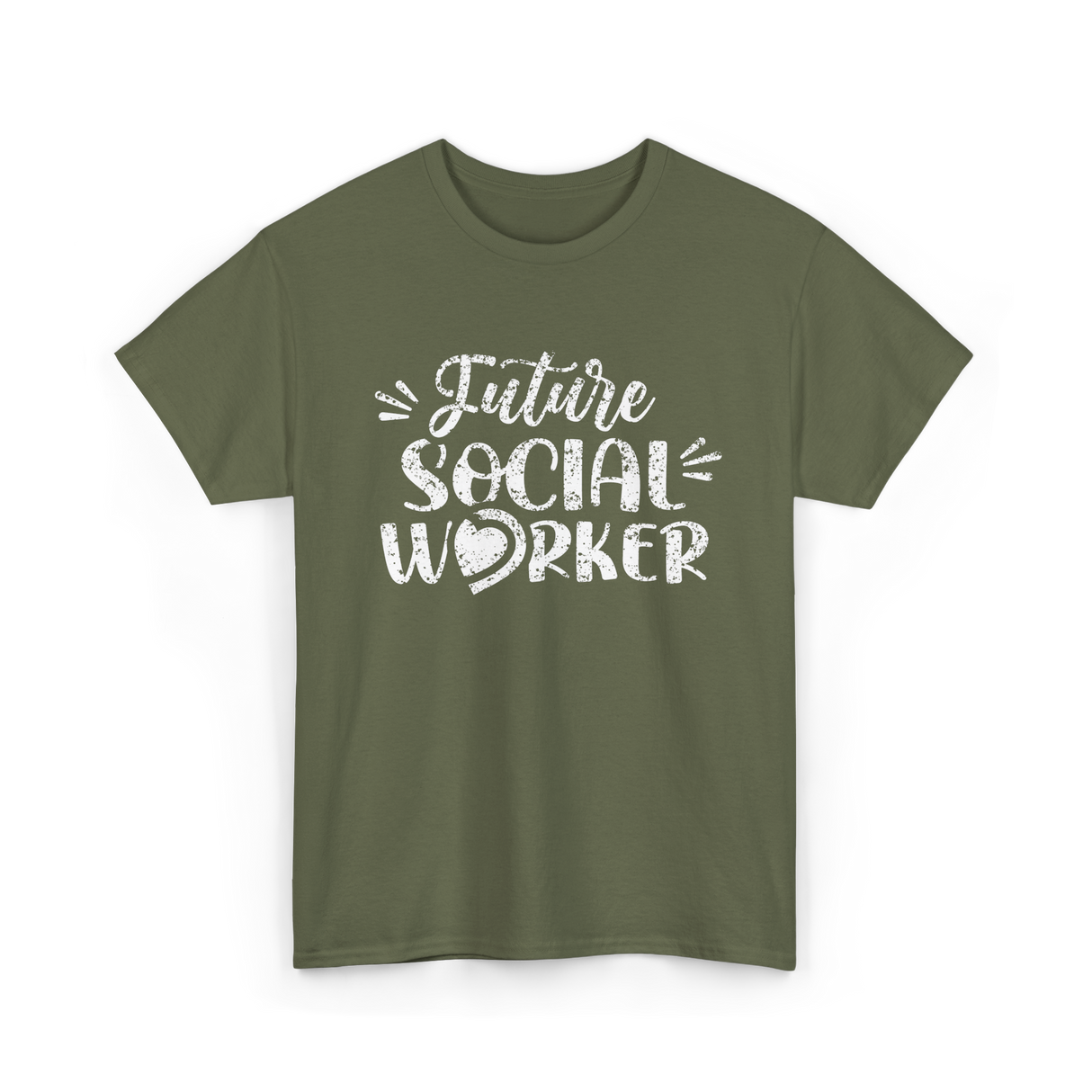 Future Social Worker Social Work T-Shirt - Military Green