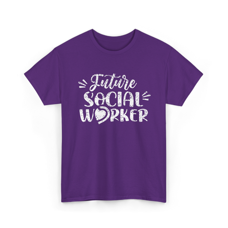 Future Social Worker Social Work T-Shirt - Purple