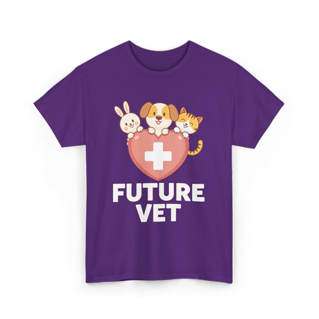 Future Vet Veterinary School Animals T-Shirt - Purple