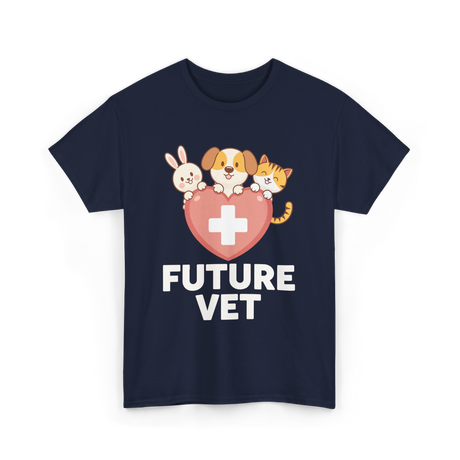 Future Vet Veterinary School Animals T-Shirt - Navy