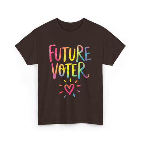 Future Voter Kids Voting T-Shirt - Dark Chocolate