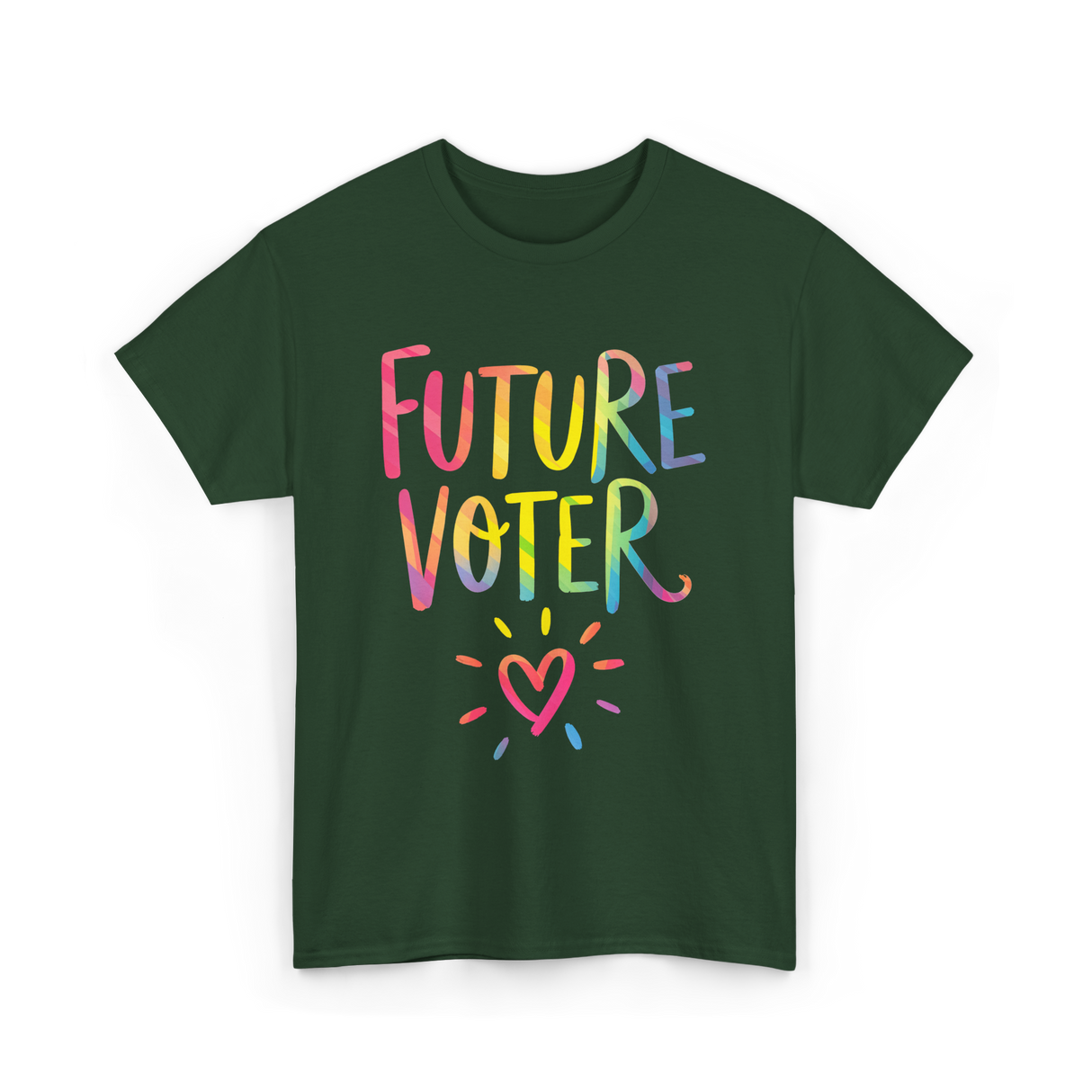 Future Voter Kids Voting T-Shirt - Forest Green