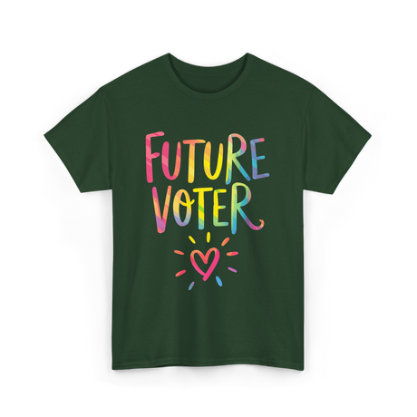 Future Voter Kids Voting T-Shirt - Forest Green