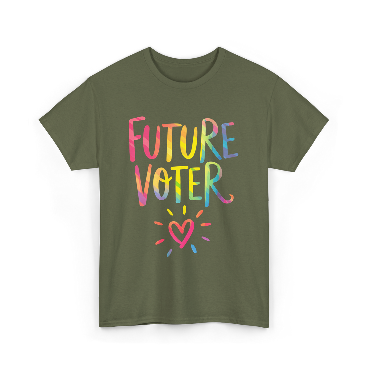 Future Voter Kids Voting T-Shirt - Military Green