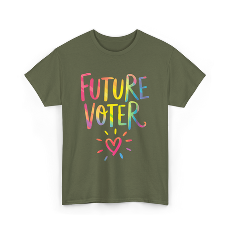 Future Voter Kids Voting T-Shirt - Military Green