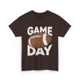 Game Day Football Sports Fan T-Shirt - Dark Chocolate