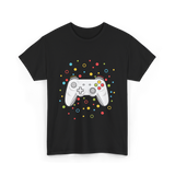 Gaming Controller Dots Kids Gaming T-Shirt - Black