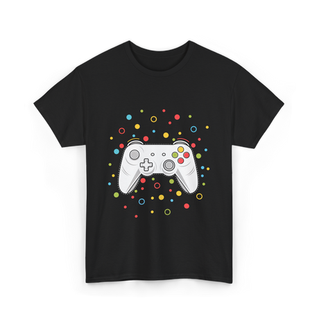 Gaming Controller Dots Kids Gaming T-Shirt - Black